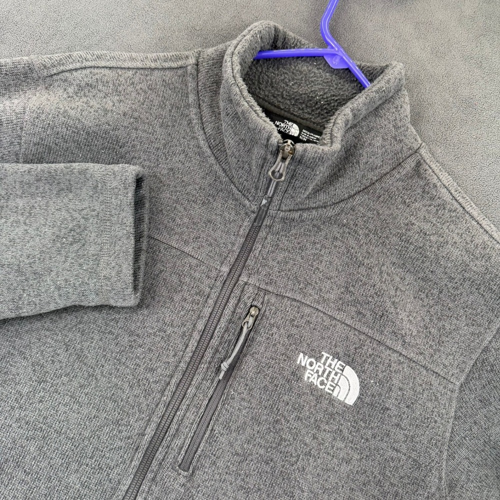 The North Face Gordon Lyons Full Zip Fleece Jacket Mens Medium Gray Heather